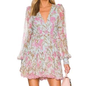 Hemant And Nandita Womens Powder Blue Short Dress Medium